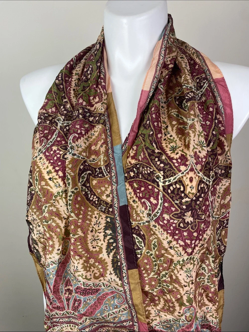 Vintage Rectangular Scarf Multicolor